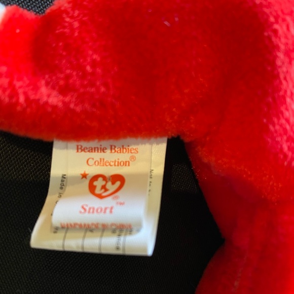 Original SPECIAL EDITION Beanie Baby Snort the Bull Plush Toy - 1995 - Picture 4 of 6